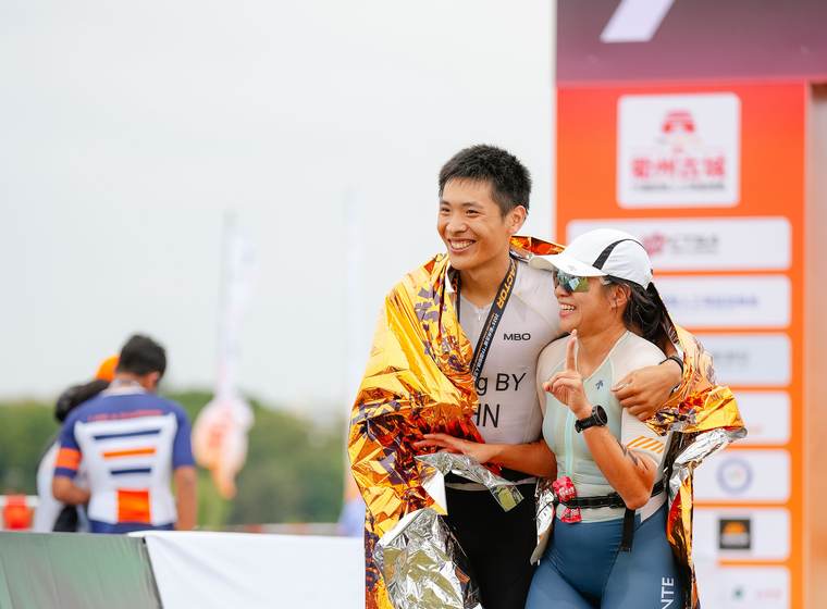 At the finish line