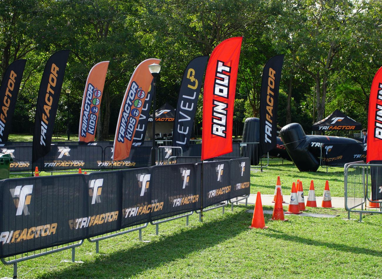 TriFactor race village at East Coast Park